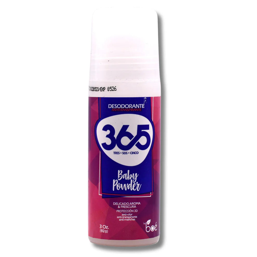 Boé 365 Baby Powder Antiperspirant Deodorant 3 oz - 3D Protection: Anti-Odor, Anti-Perspirant