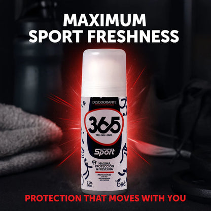 Boé 365 Intense Sport Antiperspirant Deodorant 3 oz - 3D Protection: Anti-Odor, Anti-Perspirant