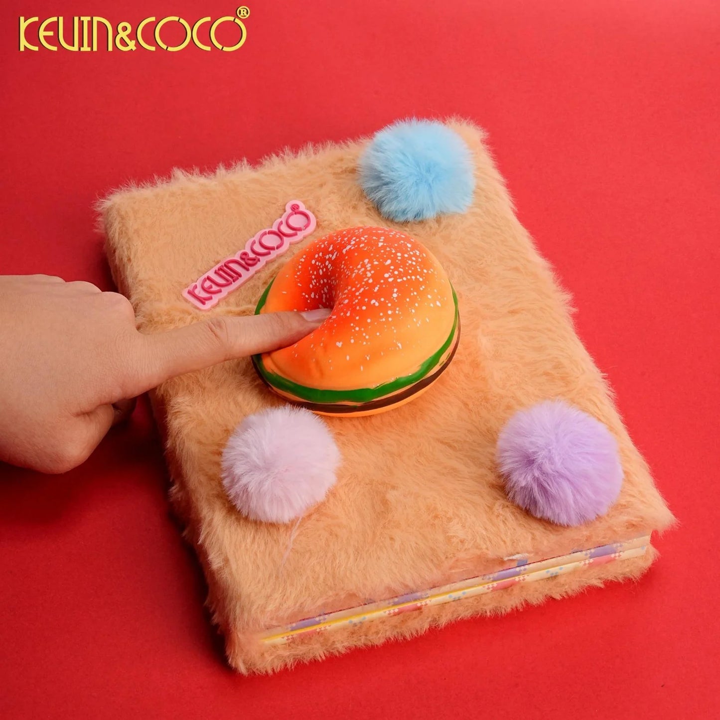 KEVIN & COCO - Burger Plush Palette-Squisy Stress Relief Palette 🍔