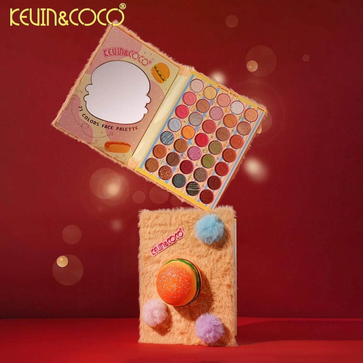 KEVIN & COCO - Burger Plush Palette-Squisy Stress Relief Palette 🍔