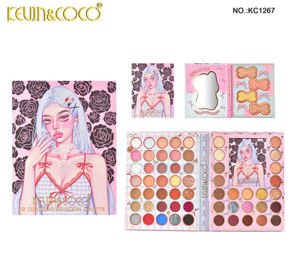 KEVIN&COCO Face-Black Roses 62-Color Eyeshadow Palette Book 🖤🌹