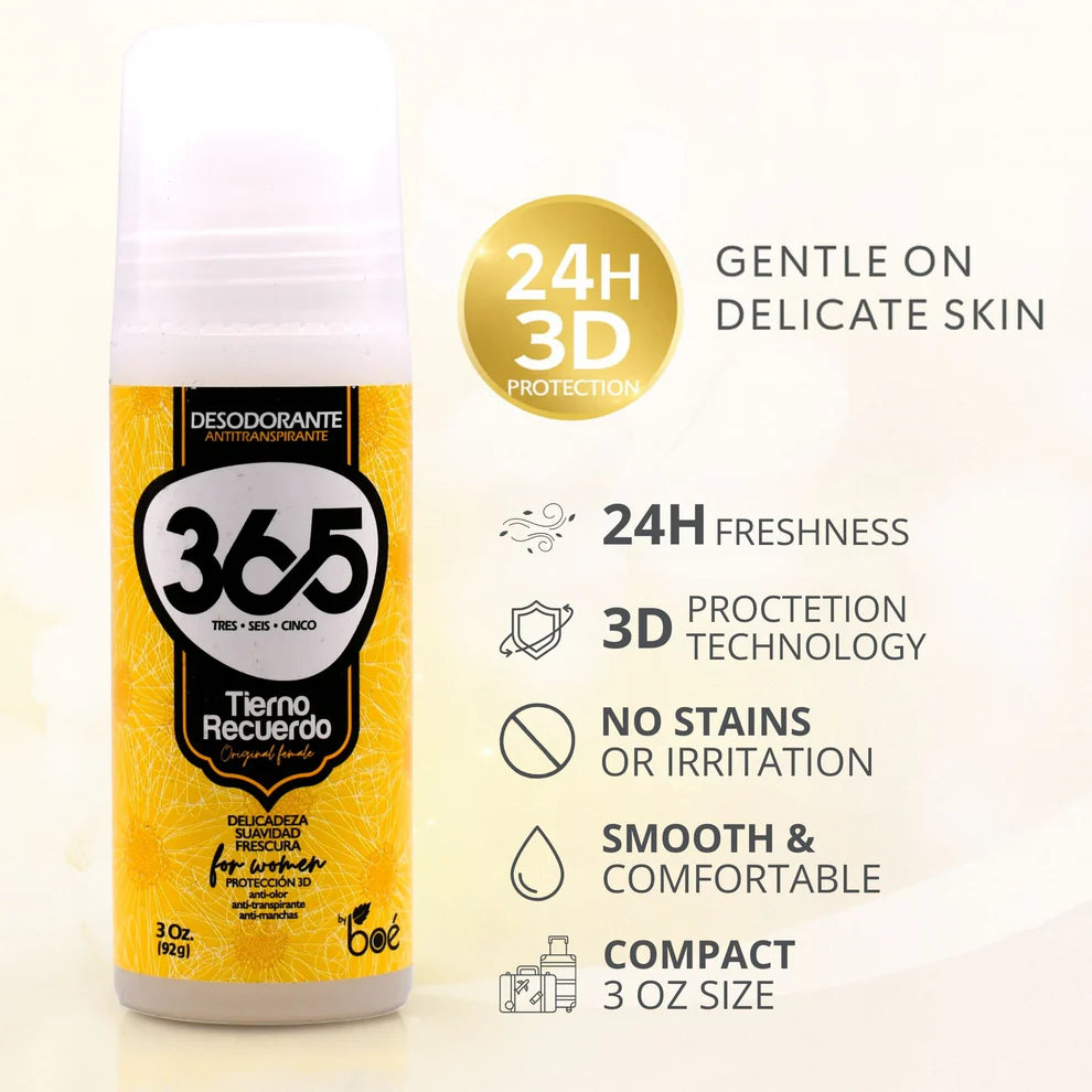 Boé 365 Tierno Recuerdo Antiperspirant Deodorant for Women 3 oz - Original Scent