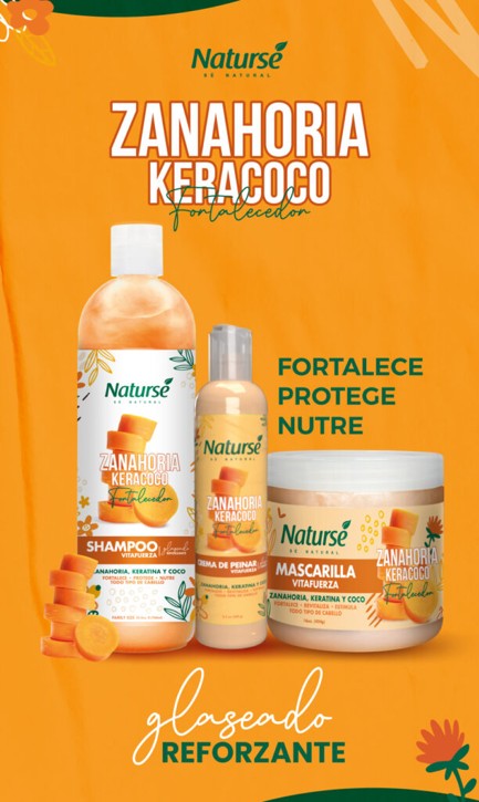 Boé Naturse Zanahoria, Keracoco Strengthening Shampoo, Mask & Leave-In