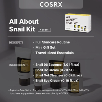 Cosrx Kit de 4 pasos Todo sobre caracoles