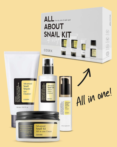 Cosrx Kit de 4 pasos Todo sobre caracoles