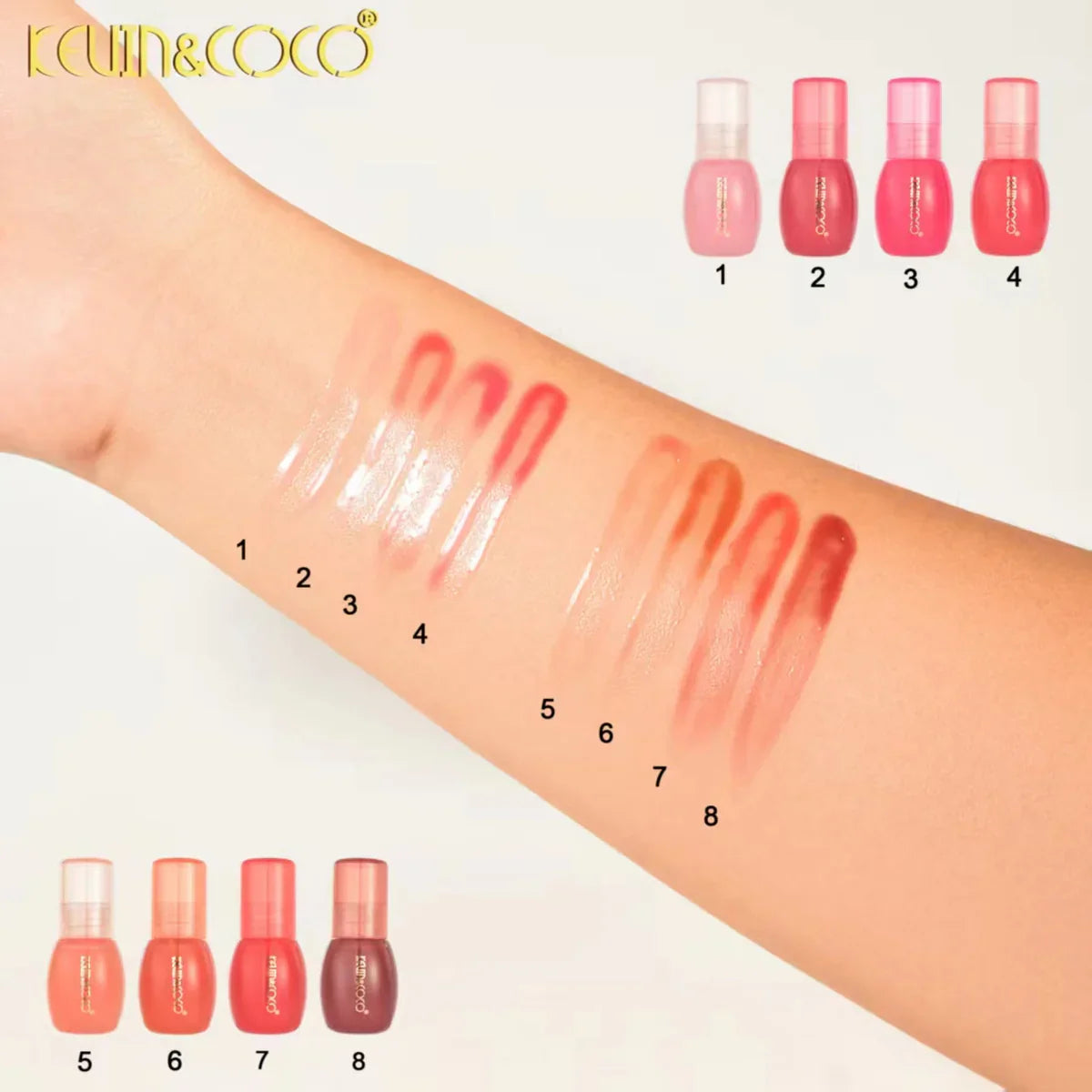 KEVIN & COCO - Cherry Lip Lacquer Fruit Set Lip Glosses 4pc