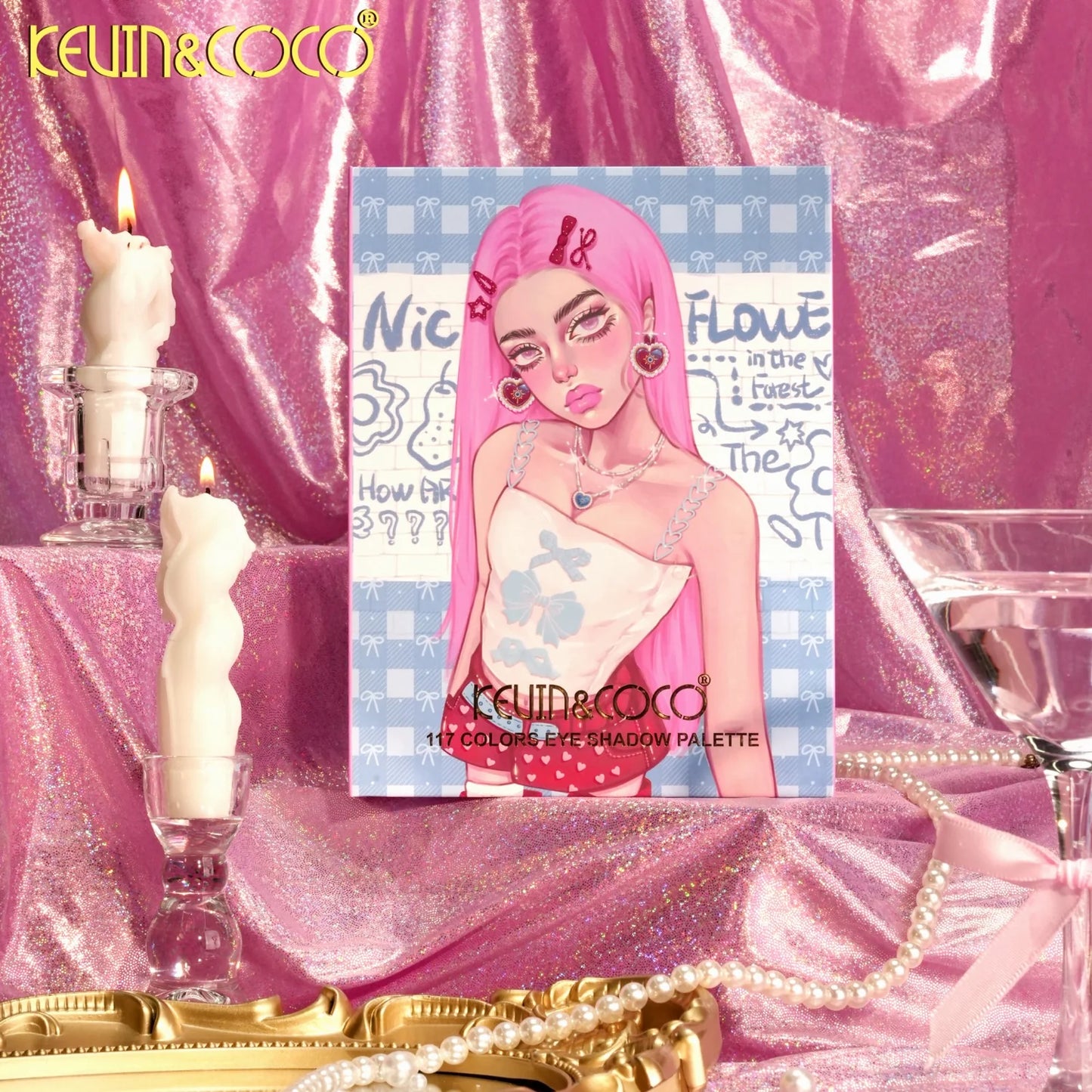 KEVIN & COCO - Denim Dream 117 Colors Eyeshadow & Face Book Palette