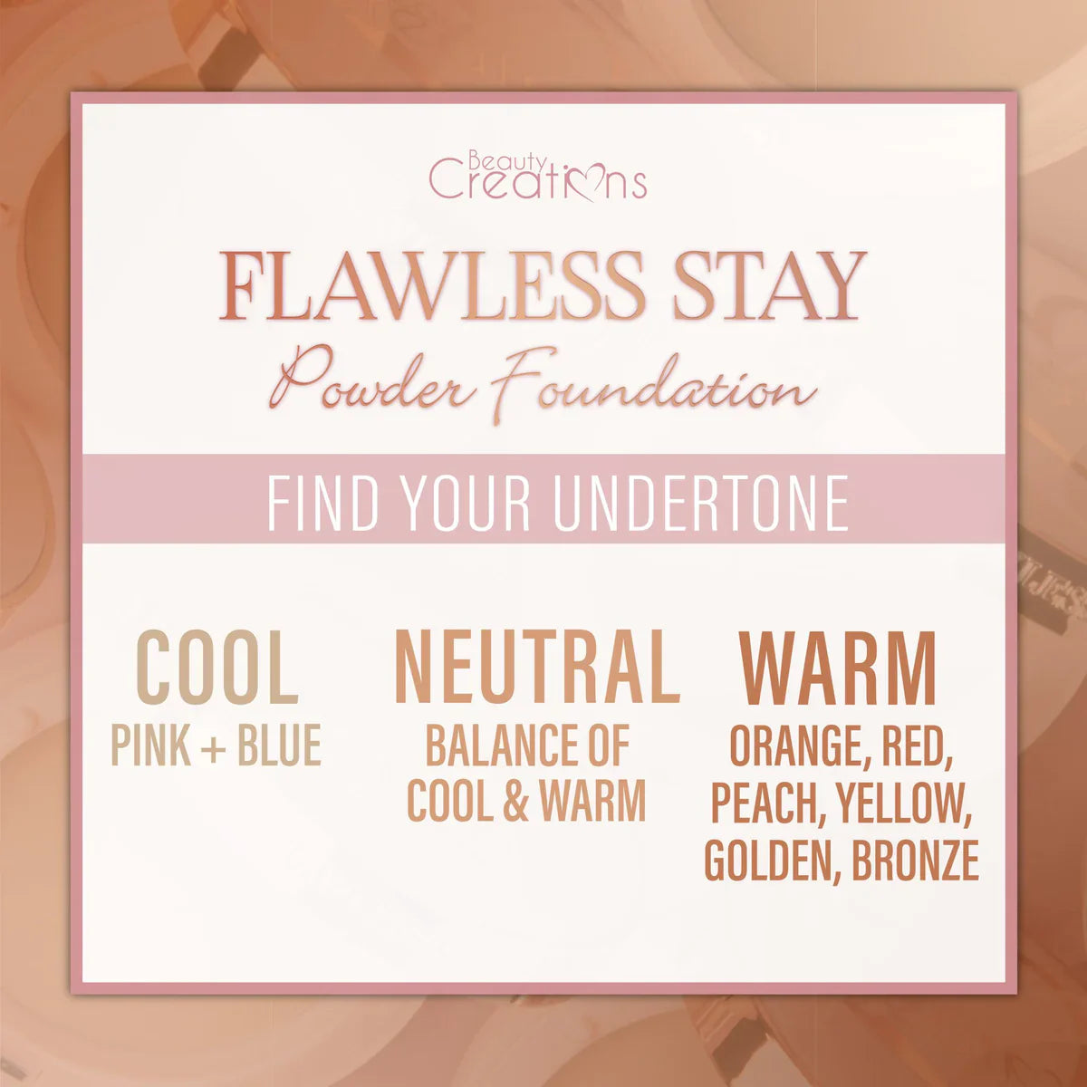 BEAUTY CREATIONS - Flawless Stay Powder Foundation (Various Shades)