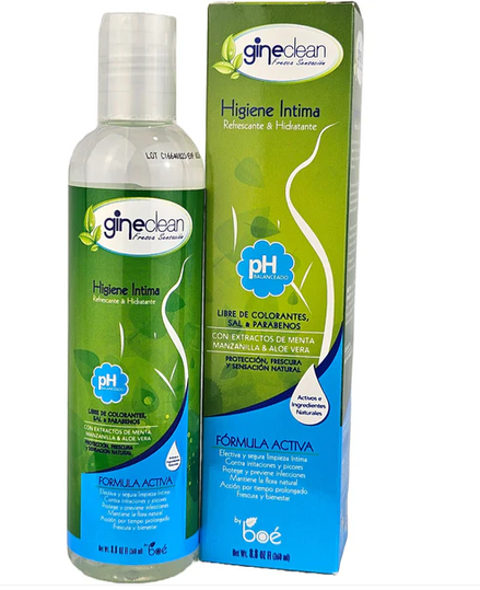 Gineclean Jabón íntimo femenino 8.8 oz - 16 oz - Limpiador íntimo natural con menta