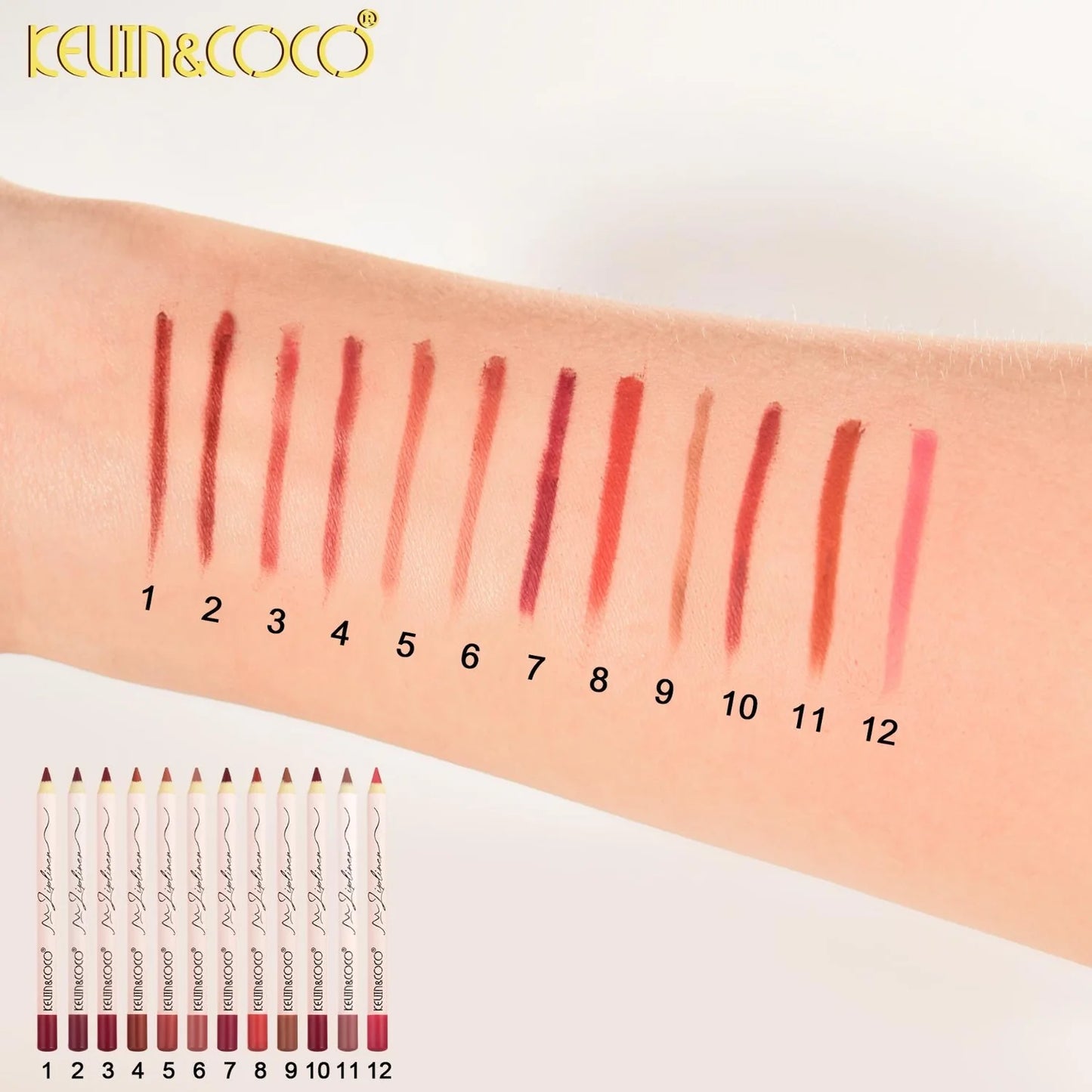 KEVIN & COCO - Assorted 12 PC Lip Liner Set