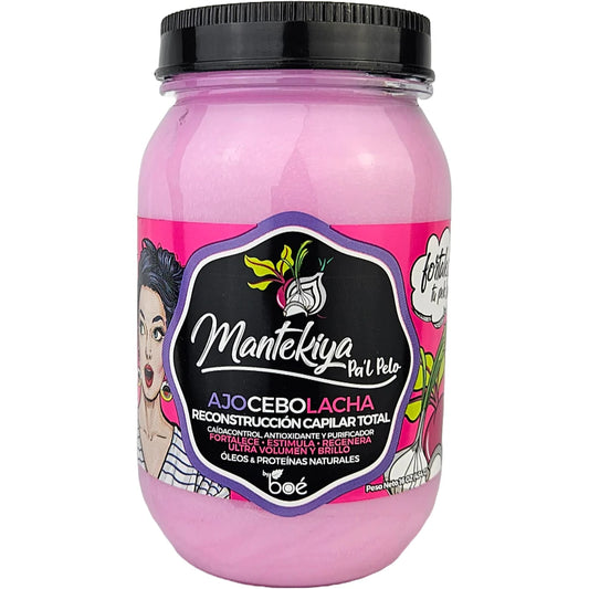 Boé Mantekiya Pal Pelo Ajocebolacha Hair Butter 16 oz - Total Hair Reconstruction Treatment