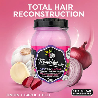 Boé Mantekiya Pal Pelo Ajocebolacha Hair Butter 16 oz - Total Hair Reconstruction Treatment