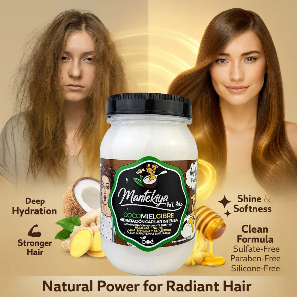 Boé Mantekiya Pal Pelo Cocomielgibre Hair Butter 16 oz - Intense Hydration with Coconut