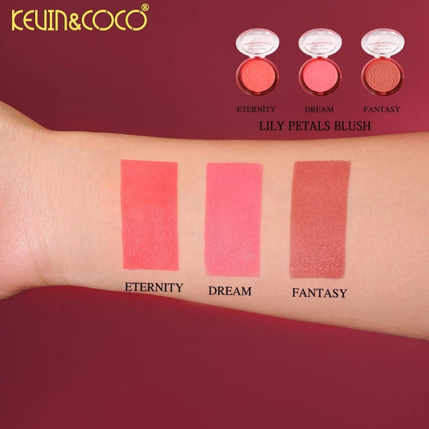 KEVIN & COCO - Face-Pink Flowers Petal Blush 🌸