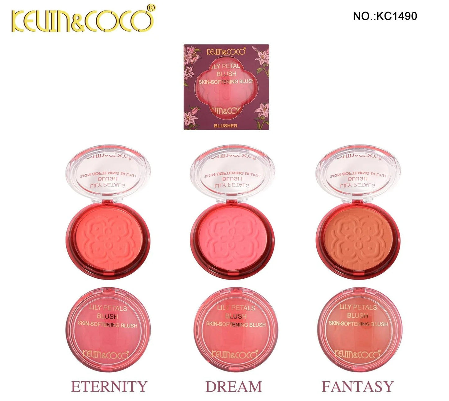 KEVIN & COCO - Face-Pink Flowers Petal Blush 🌸