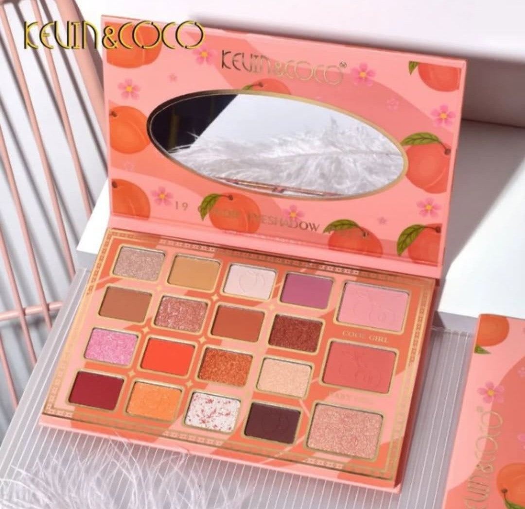 KEVIN&COCO Peach 19 Color Eyeshadow Palette