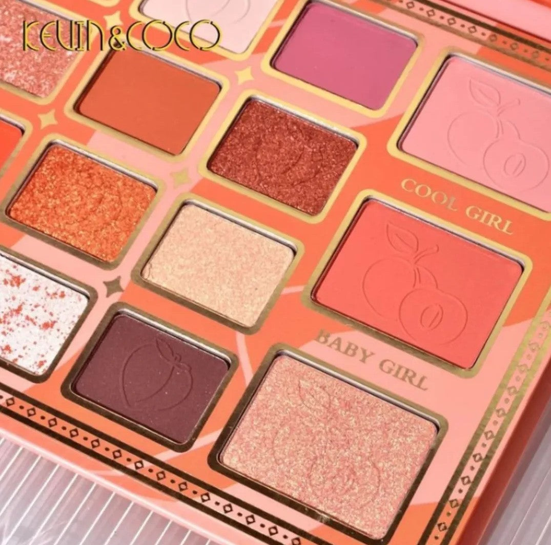 KEVIN&COCO Peach 19 Color Eyeshadow Palette