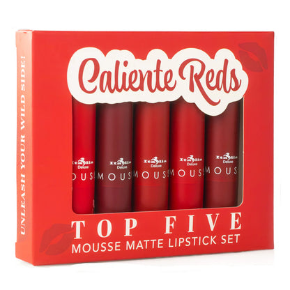 ITALIA DELUXE -  TOP FIVE MOUSSE MATTE LIPSTICS SET 5PC (VARIOUS SHADES)