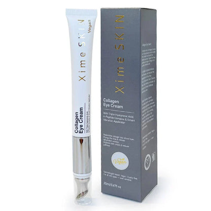 XIME SKIN Collagen Eye Cream w/ Vibrating Applicator. Vegan