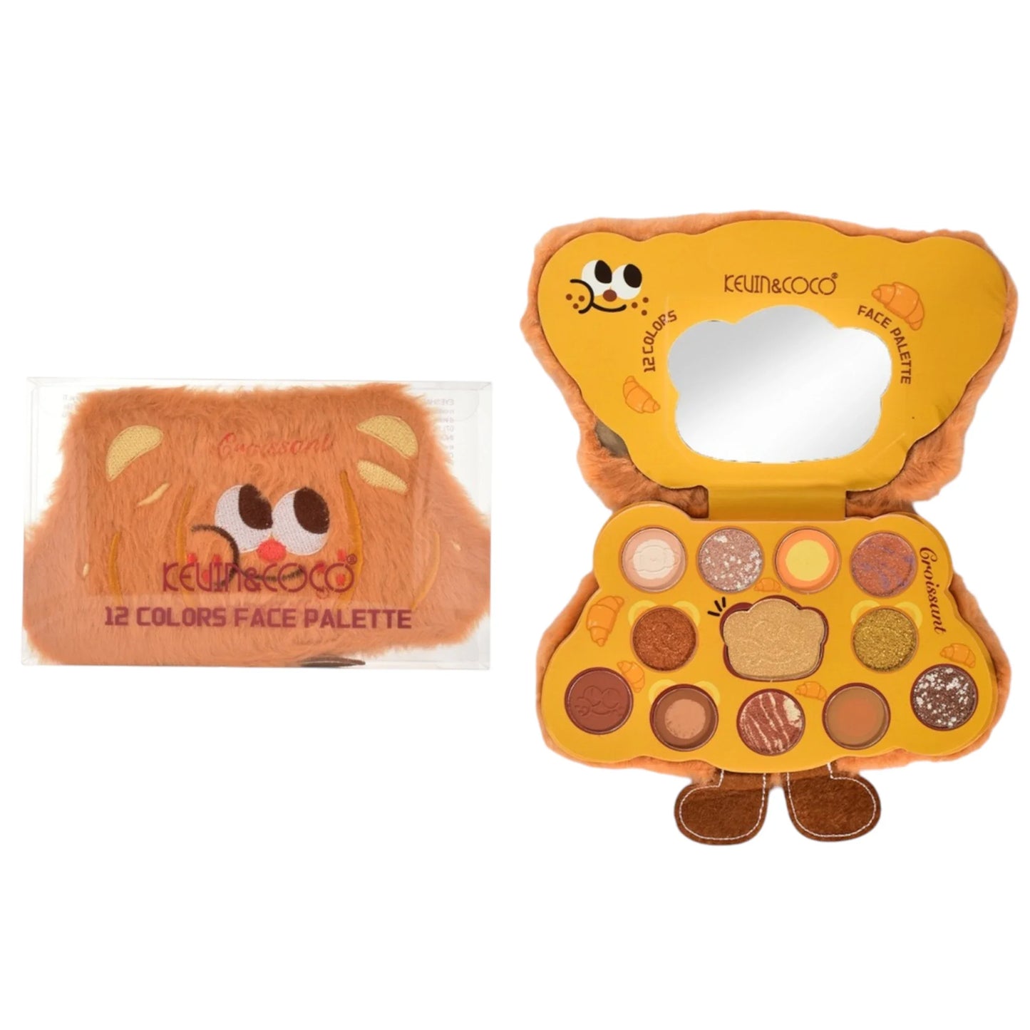KEVIN & COCO 12 Colors Face Palette Croissant 🍪🥐