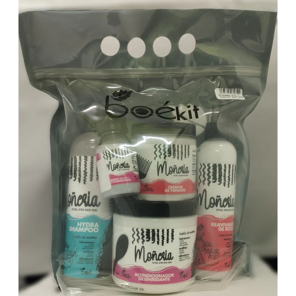 Boé MOÑERIA KIT BATIDO DE ACEITES - KIT RITUAL AFRO HAIR CARE