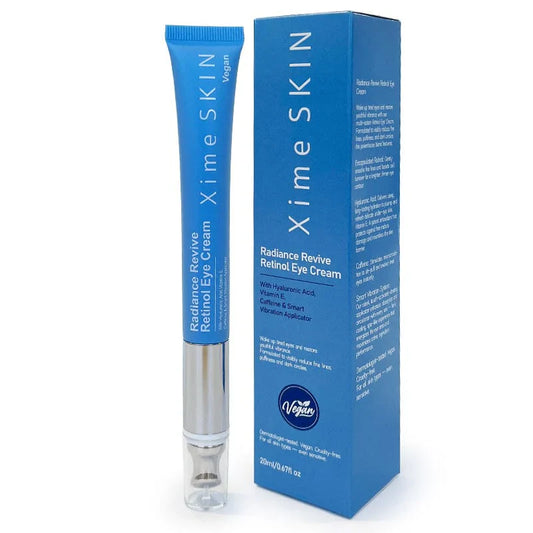 XIME SKIN Retinol Radiance Revive Eye Cream with Vibrating Applicator. Vegan